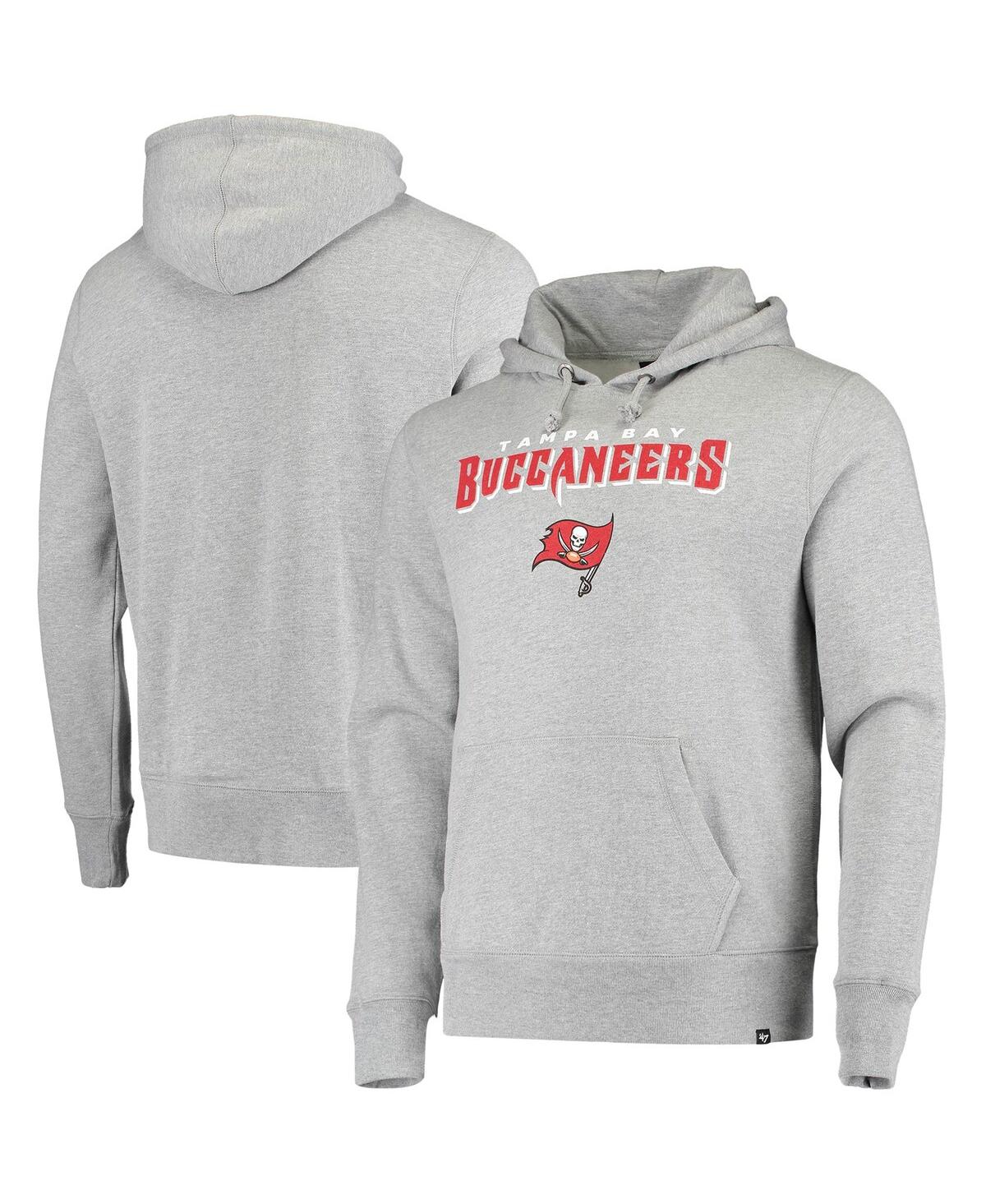 47 Brand Men's Heathered Gray Tampa Bay Buccaneers Pregame Headline Pullover Hoodie