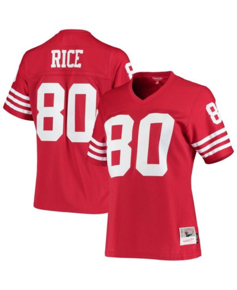 Женский топ Mitchell & Ness Jerry Rice Scarlet San Francisco 49ers 1990 Legacy Replica Jersey