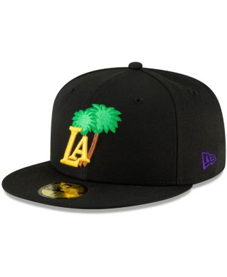 New Era Men's Black Los Angeles Lakers Icon Pink Undervisor 59FIFTY ...