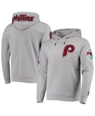 Men s Gray Philadelphia Phillies Team Logo Pullover Hoodie Macy s