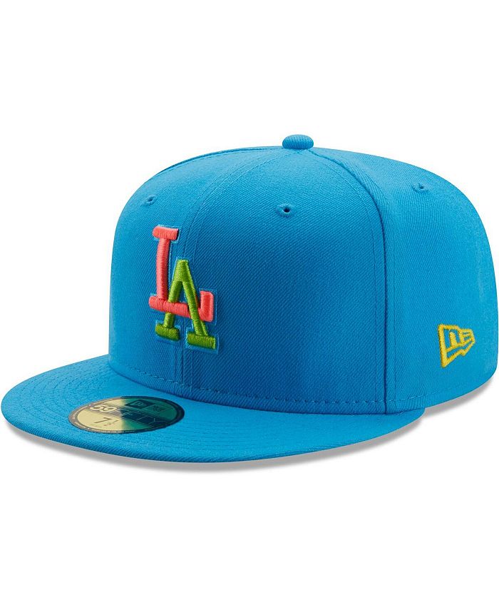 Men's New Era Light blue/navy Los Angeles Dodgers Green Undervisor 59FIFTY Fitted Hat