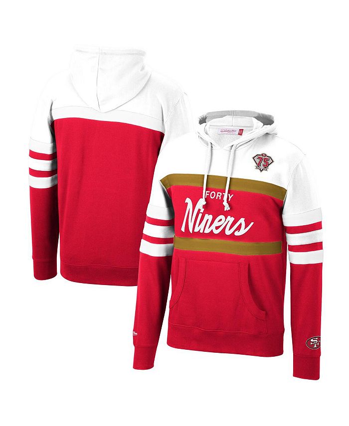 Men's Mitchell & Ness Red Georgia Bulldogs Head Coach Pullover Hoodie