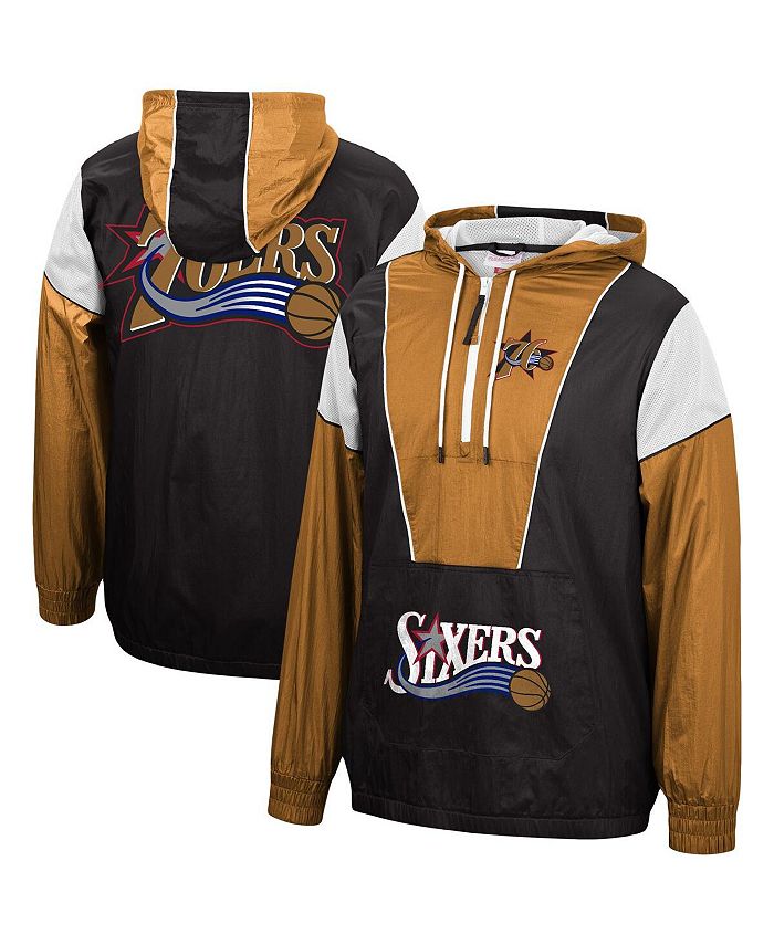 Men's Philadelphia 76ers Mitchell & Ness Black/Gold Hardwood