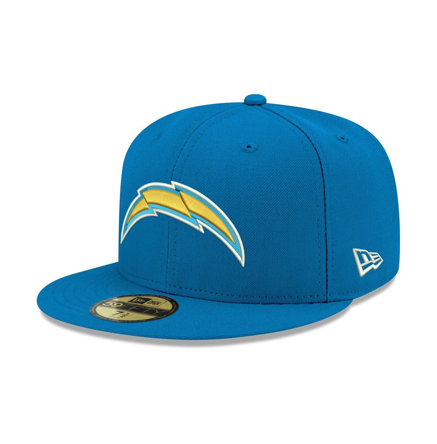 Мужская бейсболка New Era Los Angeles Chargers Omaha 59FIFTY Fitted, Powder Blue — фото 4