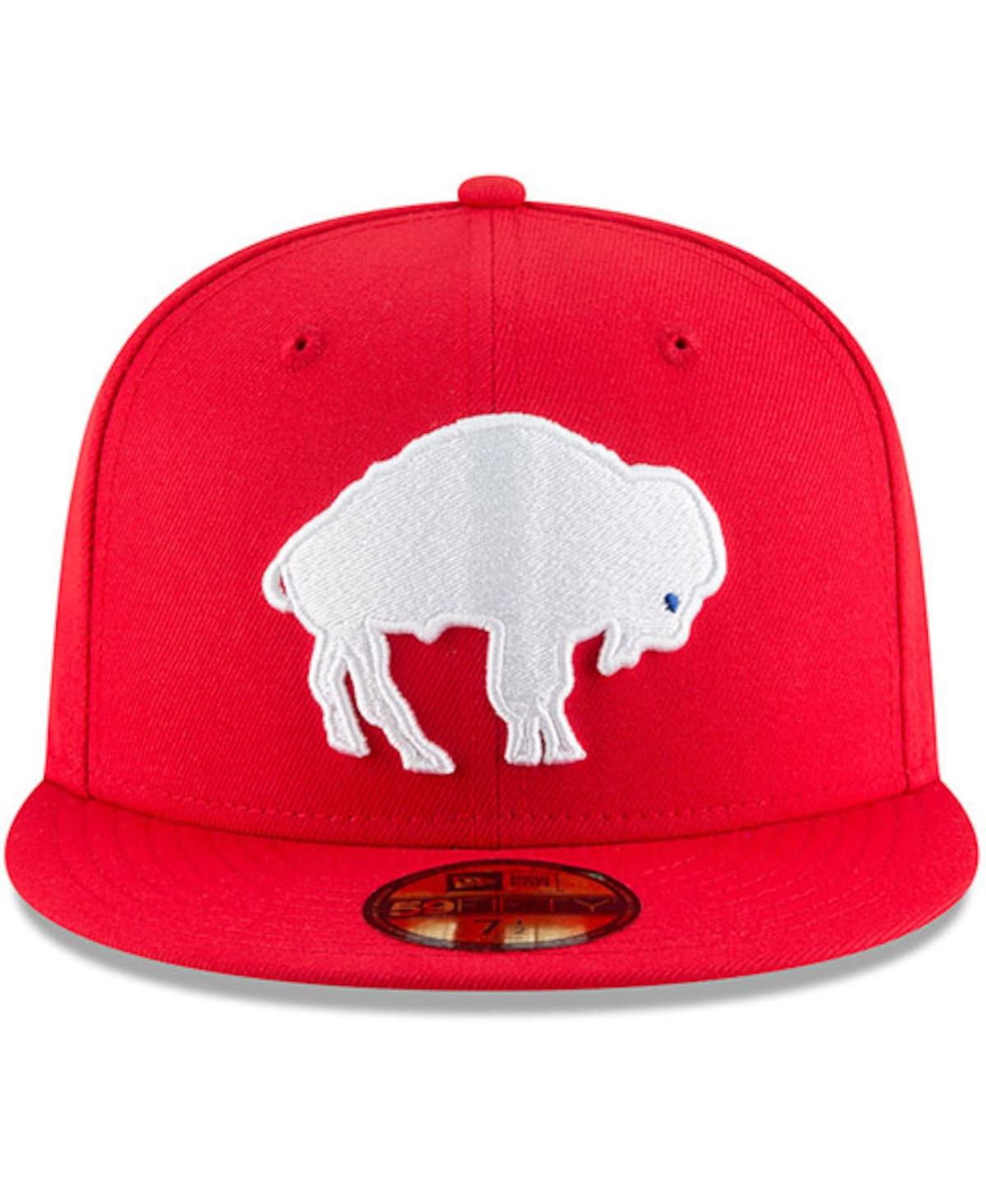 Men's Red Buffalo Bills Omaha Throwback 59FIFTY Fitted Hat