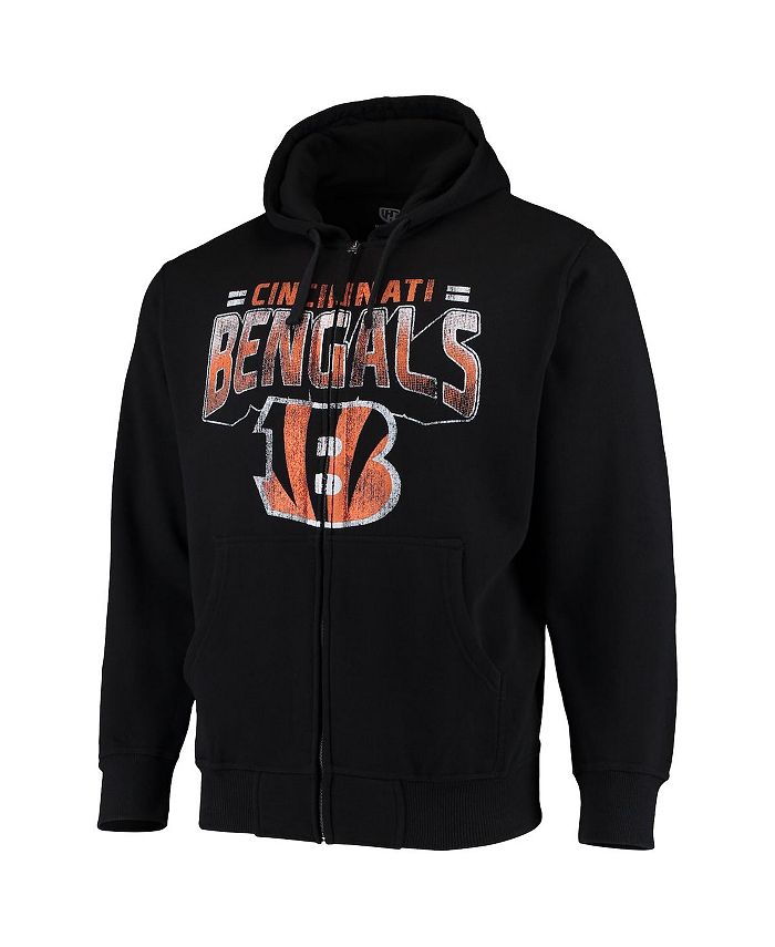 G Iii Sports By Carl Banks Mens Black Cincinnati Bengals Perfect Season Full Zip Hoodie Macys 