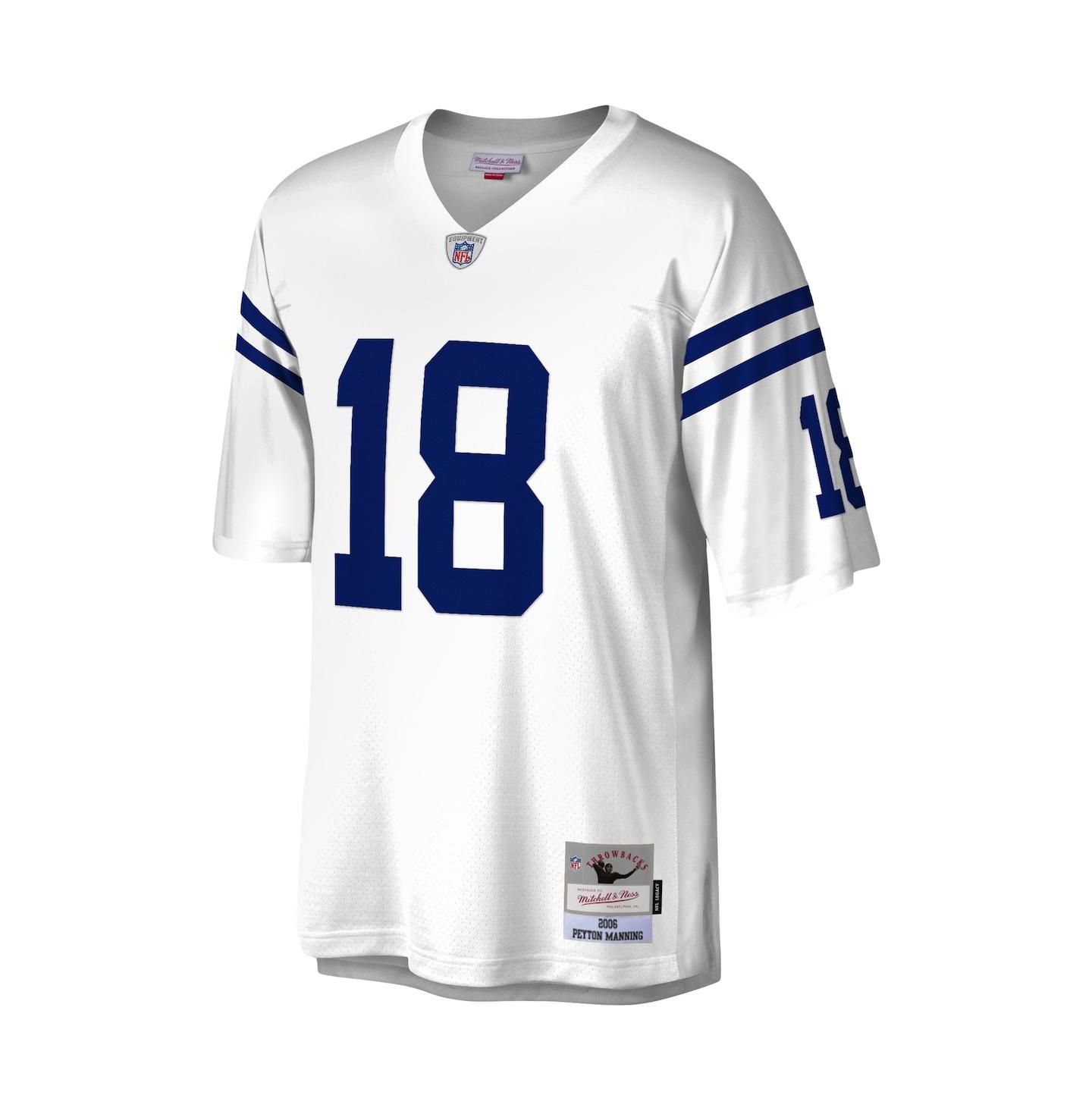 Мужской топ Mitchell & Ness Peyton Manning White Indianapolis Colts Legacy Replica Jersey — фото 3