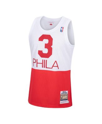 Men's Allen Iverson White Philadelphia 76ers Hardwood Classics Authentic Jersey