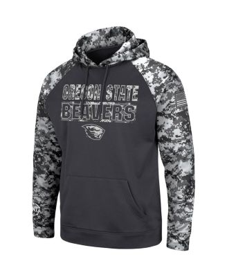 Men's Charcoal Oregon State Beavers OHT Military-Inspired Appreciation Digital Camo Pullover Hoodie