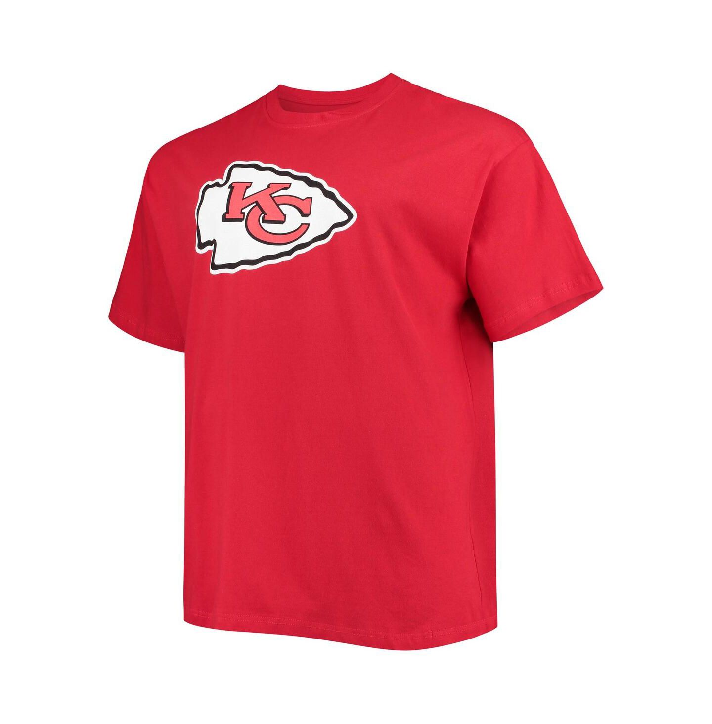 Мужская футболка Fanatics Patrick Mahomes Red Kansas City Chiefs Big and Tall Player Name and Number — фото 3