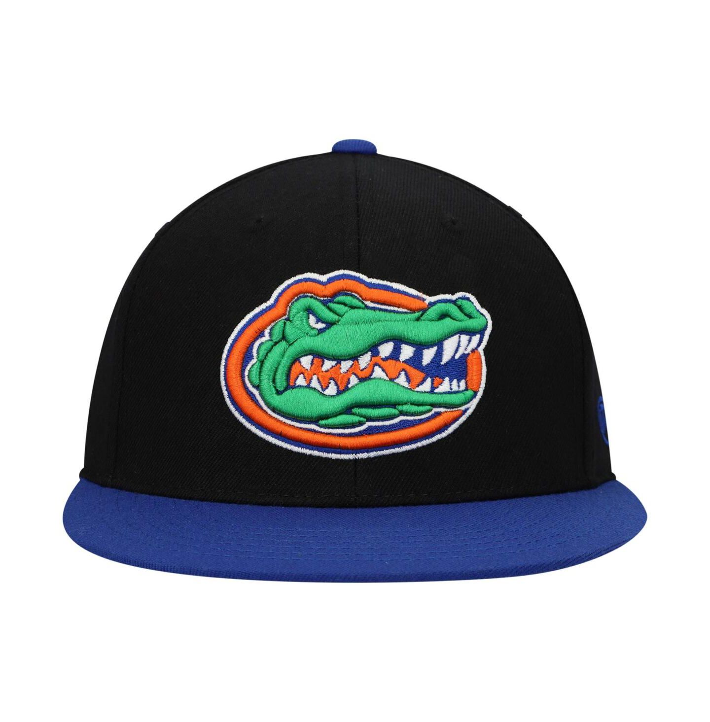 Мужская кепка Top of the World Black and Royal Florida Gators Team Color Two-Tone Fitted Hat — фото 4