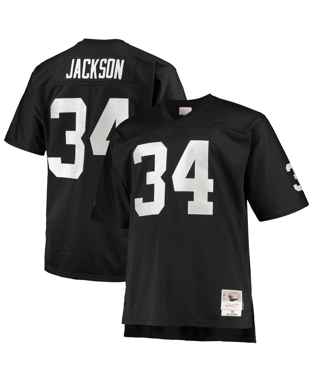 Men's Bo JacksonLas Vegas Raiders Big and Tall 1988 Retired Player Replica Jersey - Black
