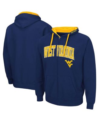 Men's Navy West Virginia Mountaineers Big and Tall Full-Zip Hoodie