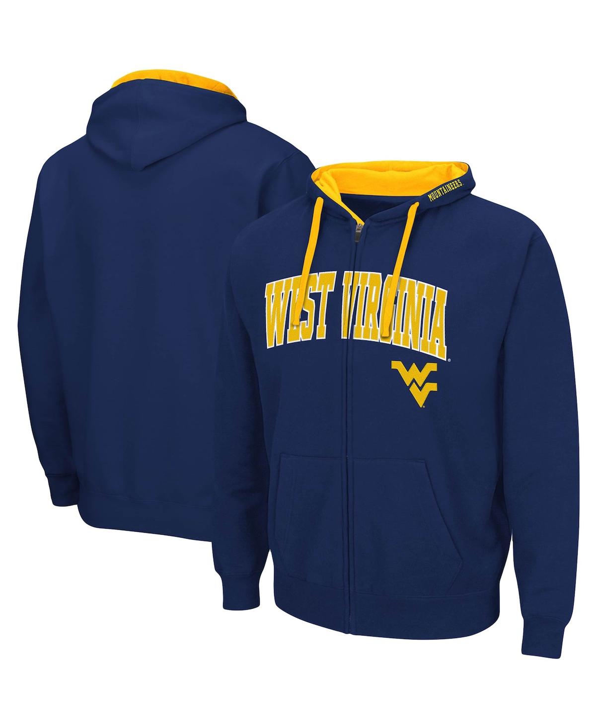 Colosseum Men's  Navy West Virginia Mountaineers Big And Tall Full-zip Hoodie In Navy