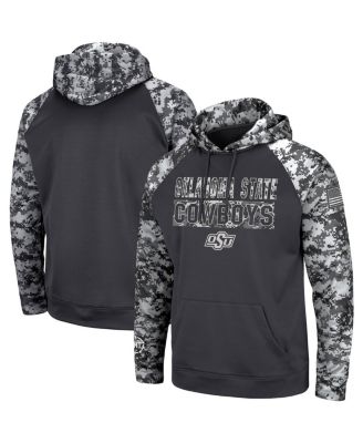 Men's Charcoal Oklahoma State Cowboys OHT Military-Inspired Appreciation Digital Camo Pullover Hoodie