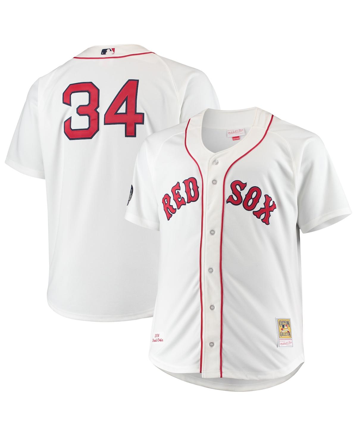 Men's David OrtizBoston Red Sox Big and Tall Home Authentic Player Jersey - White
