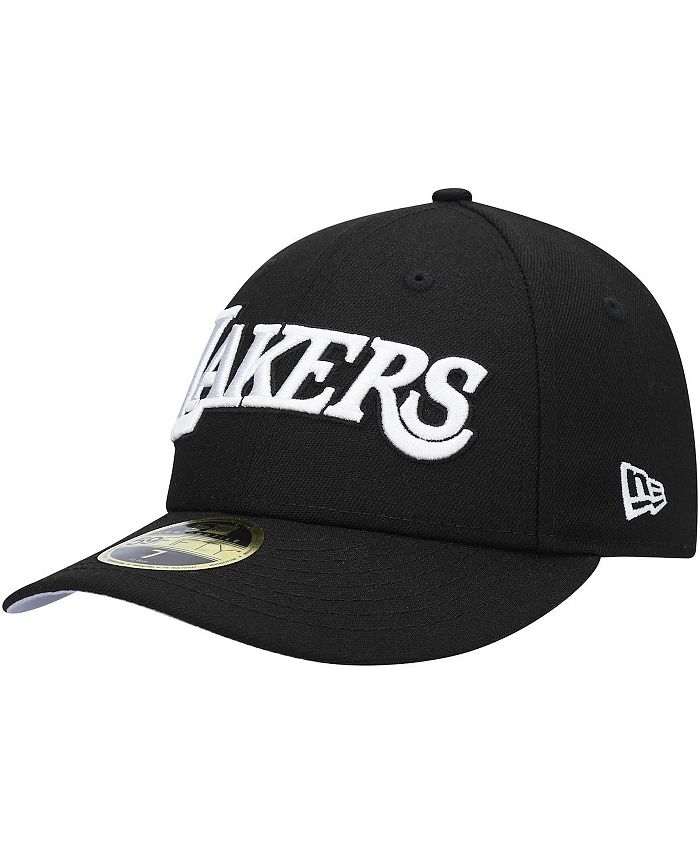New Era Men's Black Los Angeles Lakers Team Logo Low Profile 59FIFTY ...
