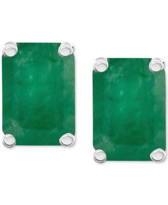 Ruby Stud Earrings (1-3/8 ct. t.w.) in 14k White Gold (Also in Emerald)