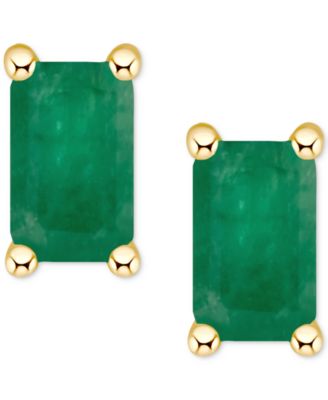 Tanzanite Stud Earrings (1/2 ct. t.w.) in 14k Gold (Also in Emerald, Ruby & Sapphire)