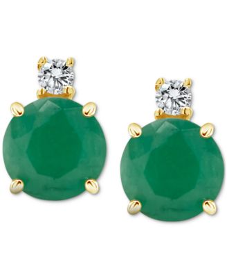 Ruby (1-1/3 ct. t.w.) & Diamond Accent Stud Earrings in 14k Gold (Also in Emerald & Sapphire)