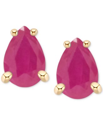 Sapphire Pear-Cut Stud Earrings (1 ct. t.w.) in 14k Gold (Also in Emerald & Ruby)
