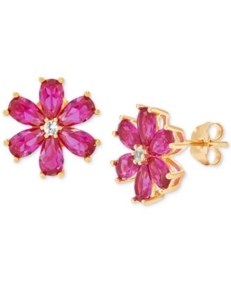 Macy's Lab-Grown Ruby (5-1/3 ct. t.w.) & White Sapphire (1/8