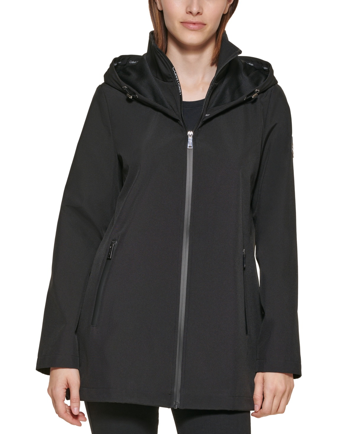 Calvin klein black rain jacket outlet