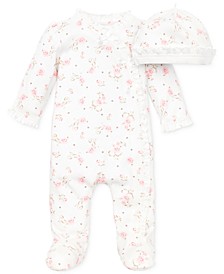 Baby Girls Coverall with Matching Hat