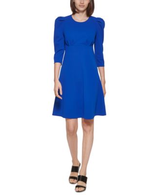 macy's calvin klein blue dress