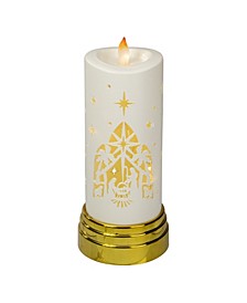 9" Nativity Scene Flameless Candle