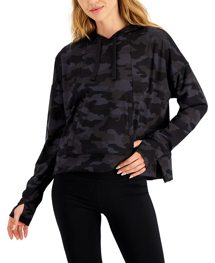 ID Ideology Women's Relaxed Camo Hoodie, Created for Macy's - Macy's