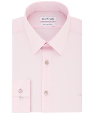 Calvin Klein - Men's Slim-Fit Stretch Flex Collar Solid Logo Dress Shirt