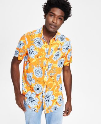 INC International Concepts Men's Regular-Fit Floral-Print Shirt