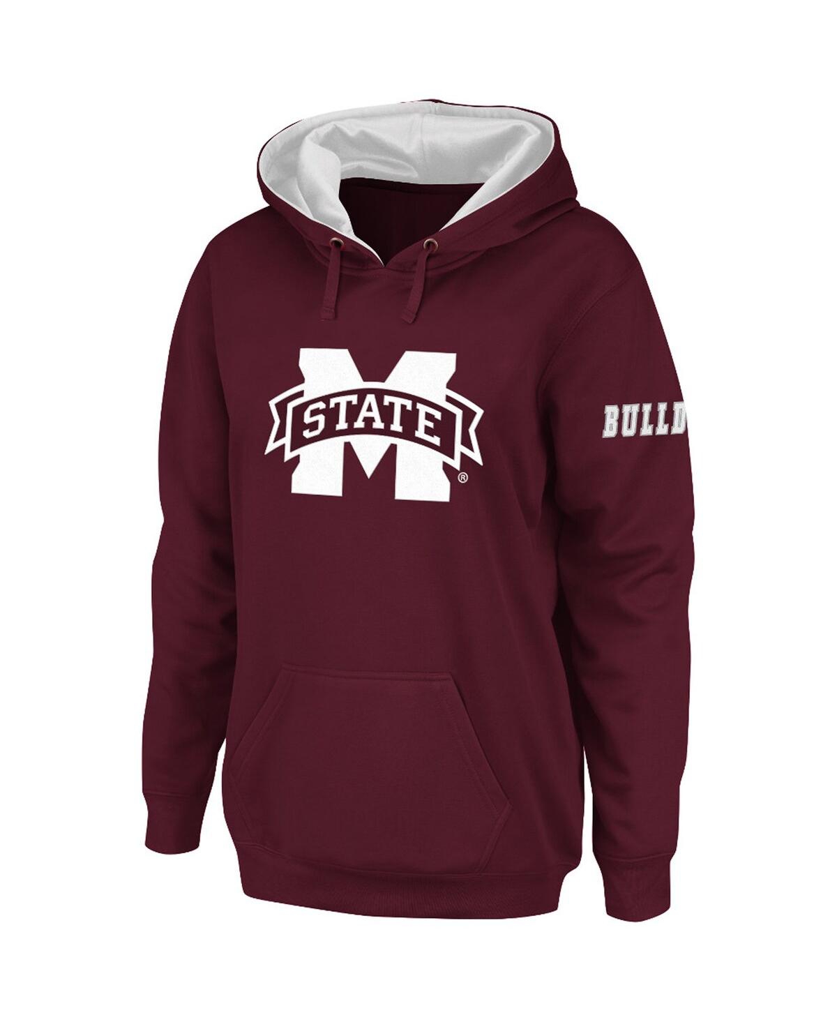 Women's Maroon Mississippi State Bulldogs Big Logo Pullover Hoodie - Maroon