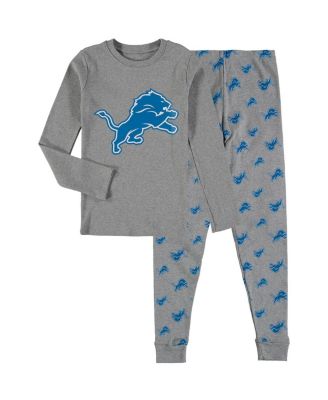 Youth Blue Detroit Lions All Over Print Long Sleeve T-Shirt & Pants Sleep  Set