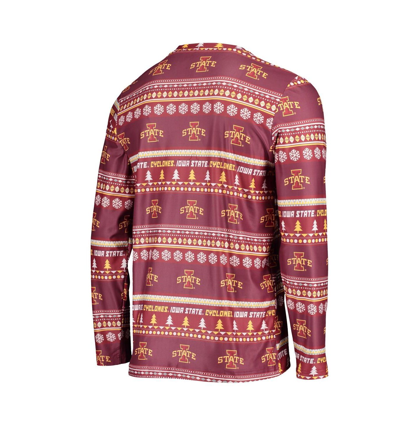 Мужской комплект для сна Concepts Sport Iowa State Cyclones Ugly Sweater, Cardinal — фото 2