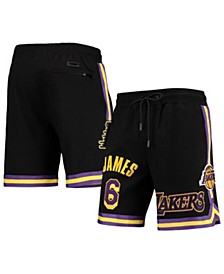 Men's LeBron James Black Los Angeles Lakers Player Replica Shorts
