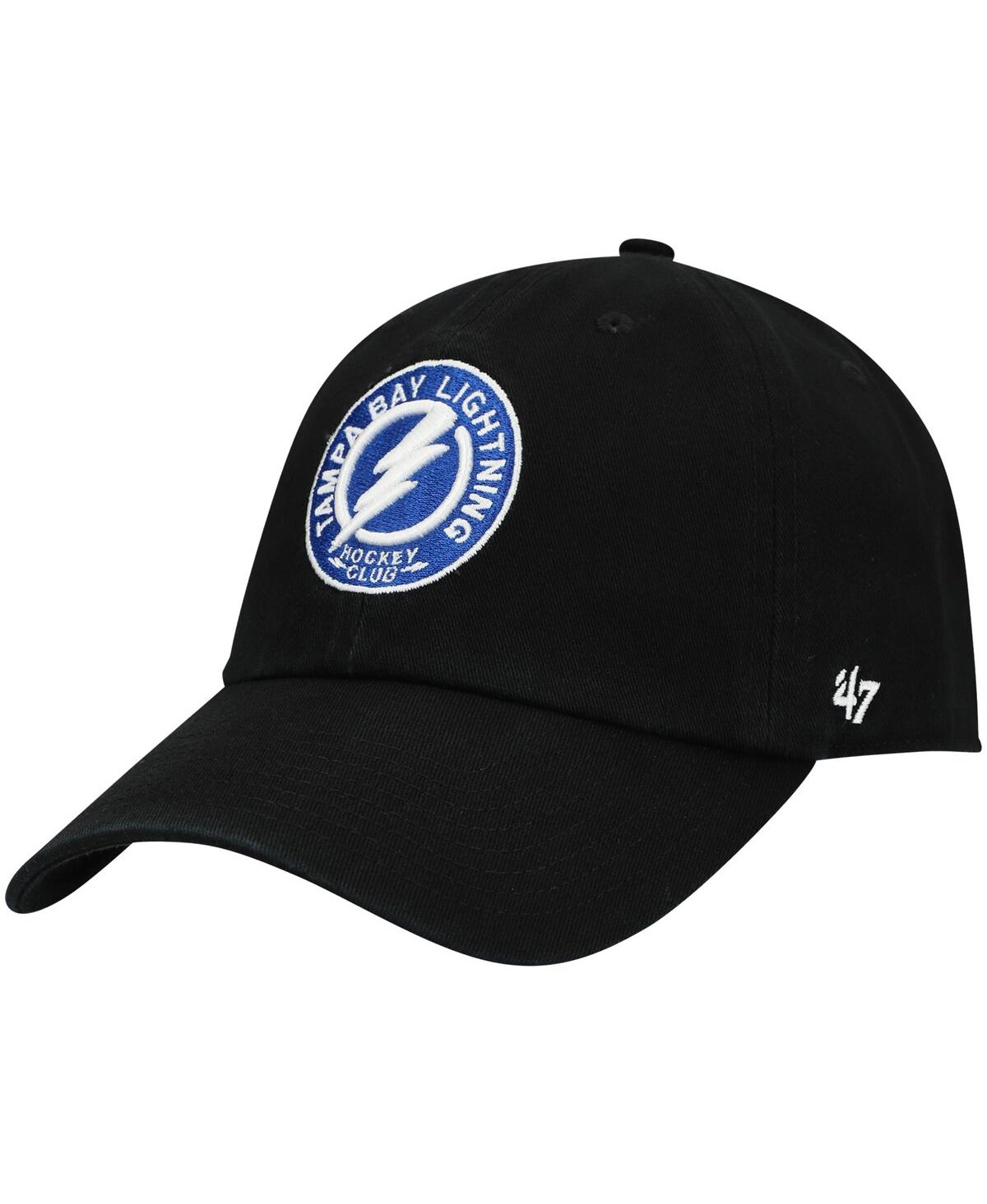 47 Brand Men's Black Tampa Bay Lightning Team Clean Up Adjustable Hat