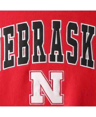 Big Boys Scarlet Nebraska Huskers 2-Hit Team Pullover Hoodie