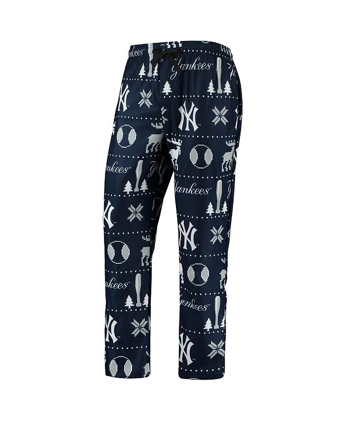 FOCO Men's Navy New York Yankees Ugly Pajama Sleep Set - Macy's