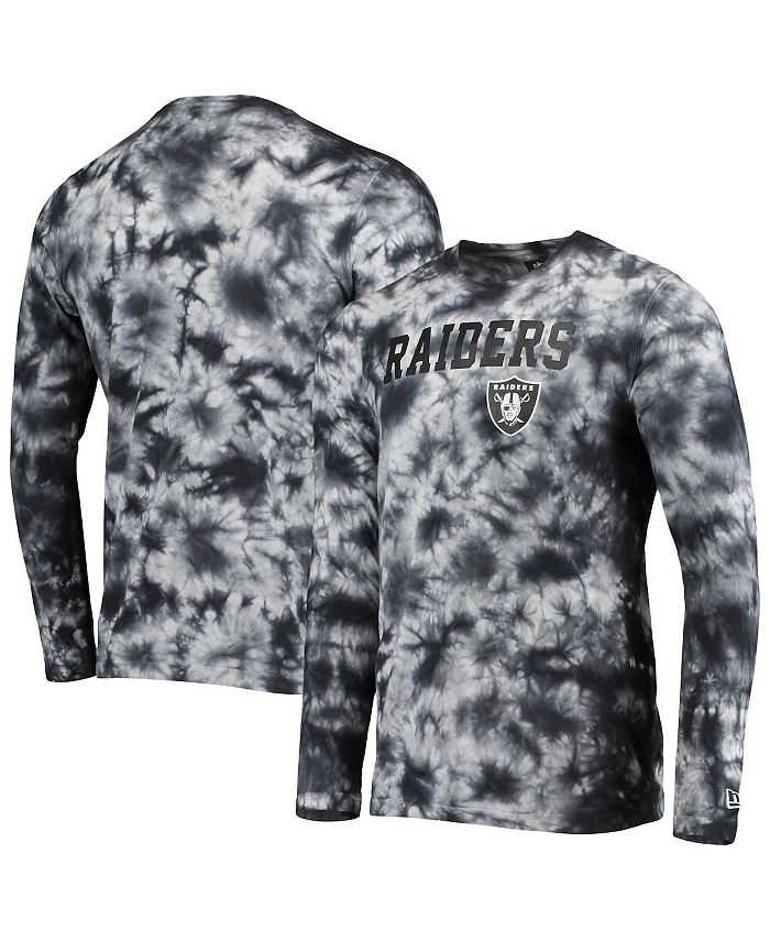 Men's New Era Black Las Vegas Raiders Tie-Dye Pullover Hoodie