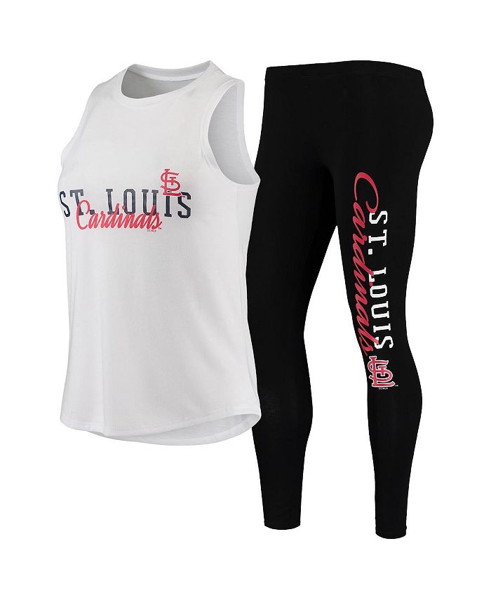 Concepts Sport St. Louis Cardinals Women's White/Black Sonata Tank