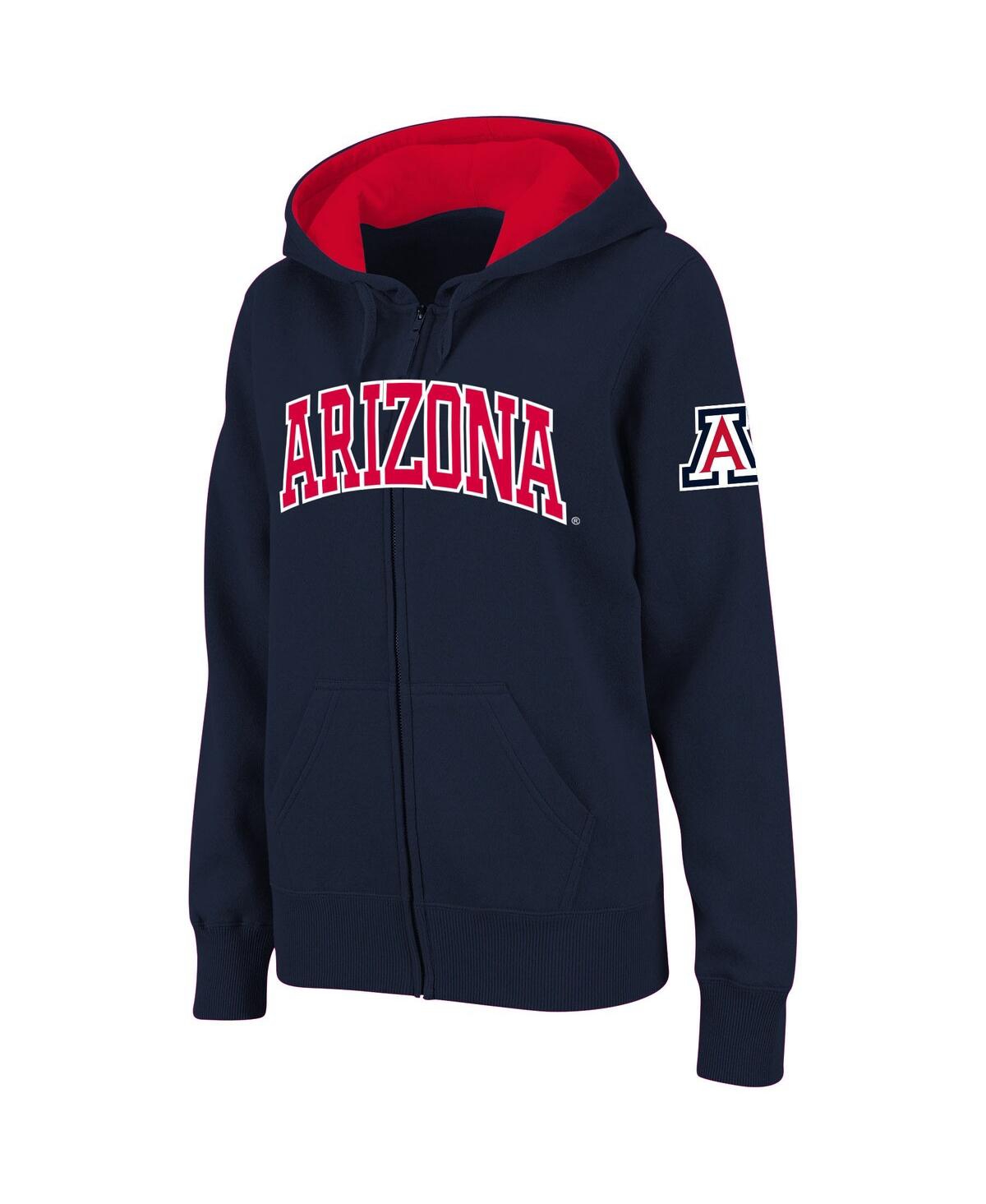 Women's Stadium AthleticArizona Wildcats Arched Name Full-Zip Hoodie - Navy