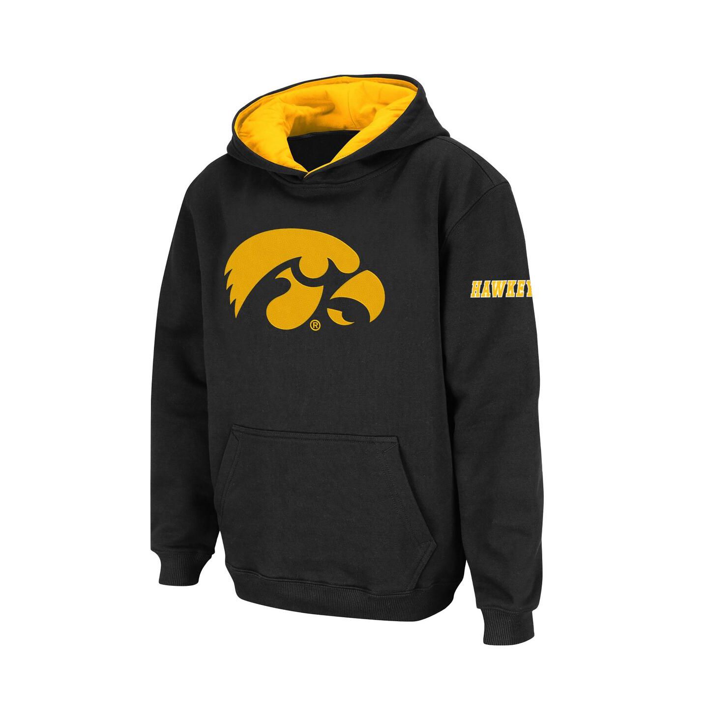 Худи Stadium Athletic Black Iowa Hawkeyes Big Logo Pullover для мальчиков — фото 3
