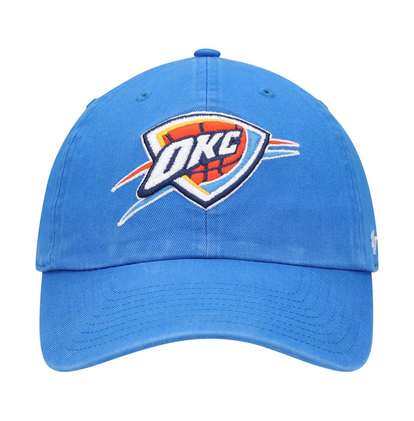 Мужская кепка '47 Brand Blue Oklahoma City Thunder Team Clean Up Adjustable Hat — фото 4