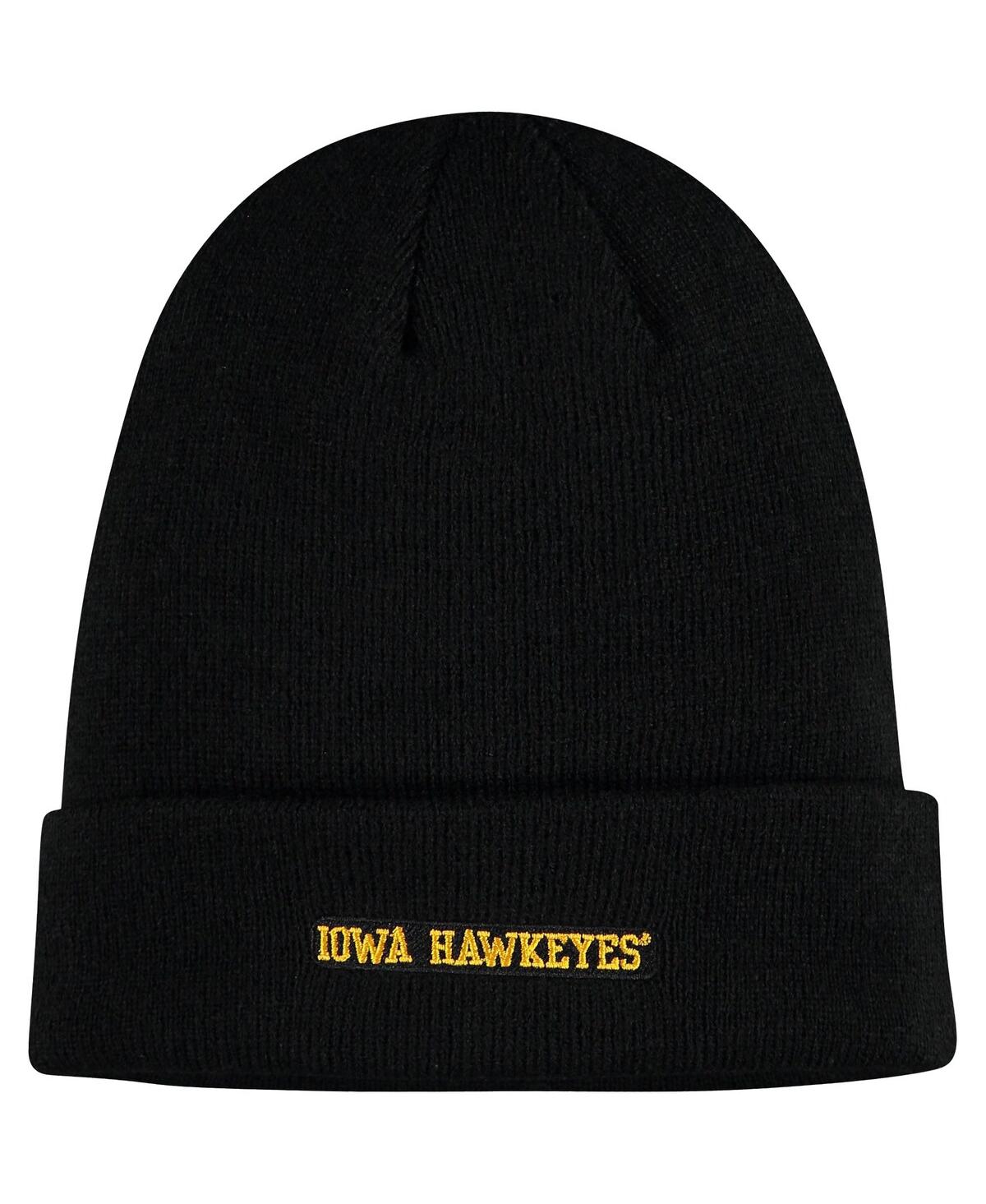 Big BoysIowa Hawkeyes Jacquard Texture Cuffed Knit Hat - Black