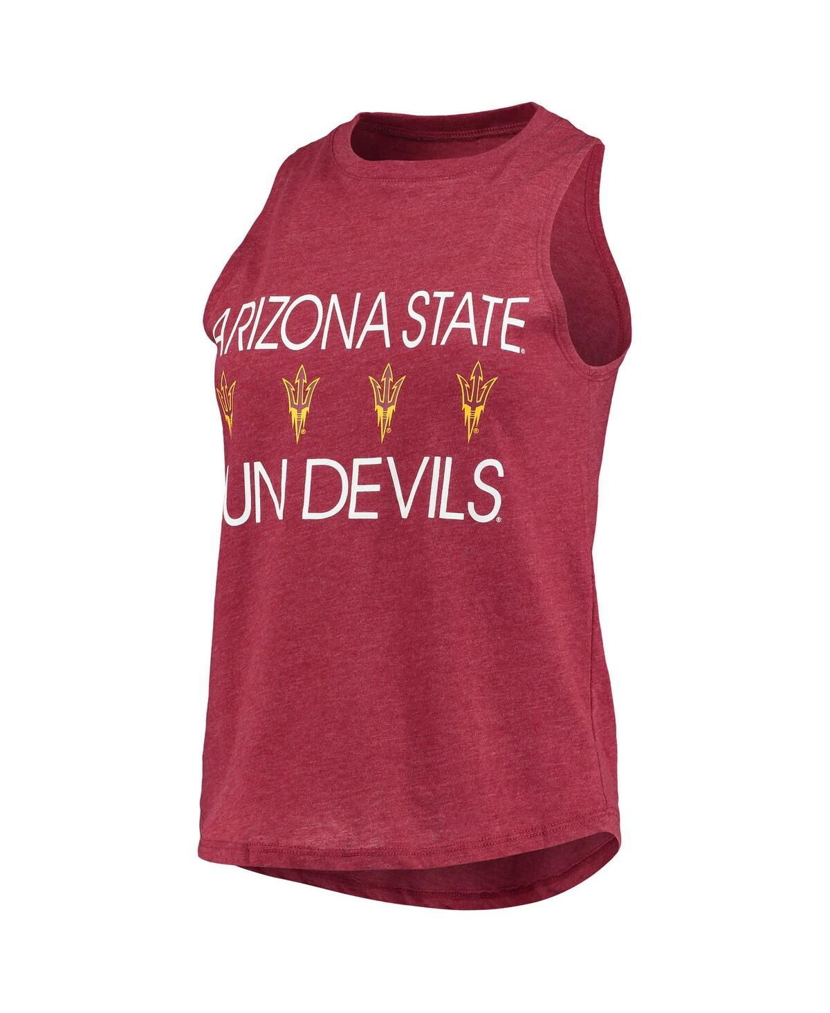 Concepts Sport Women's Maroon, Gold Arizona State Sun Devils Team Tank Top And Pants Sleep Set In Maroon,gold-tone