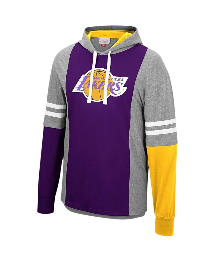 Mitchell & Ness Men's Heathered Gray, Purple Los Angeles Lakers Color ...