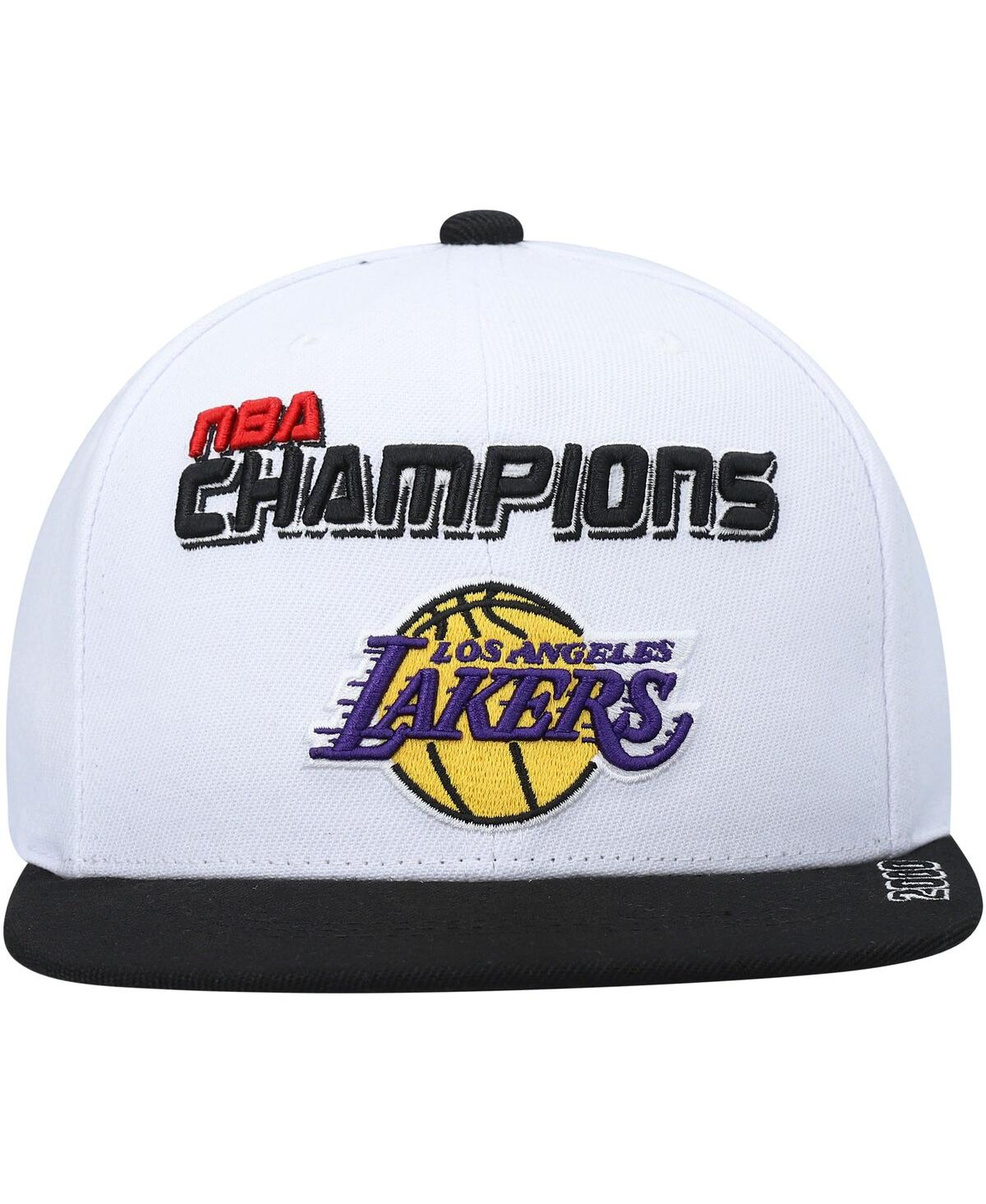 Men'sand Black Los Angeles Lakers 2000 Nba Finals Champions Snapback Hat - White, Black