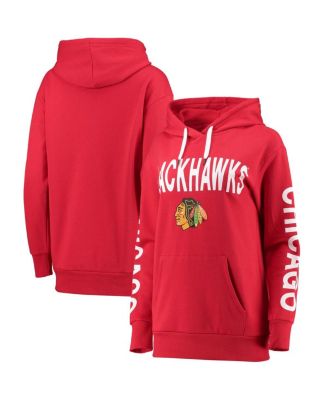 Women's Red Chicago Blackhawks Extra Inning Pullover Hoodie